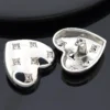Пуговица Heart Six Diamonds LuxFabric на ножке металл 25х23 мм 1 шт. Платина