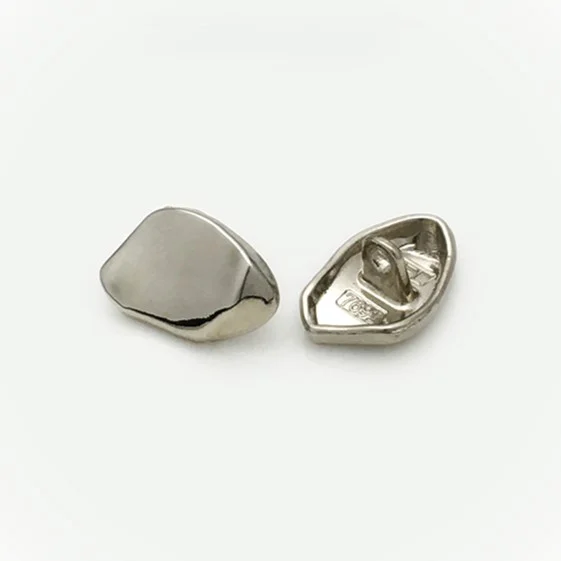 Гудзик Special shape LuxFabric на ніжці метал 15х10 мм 1 шт. Платина