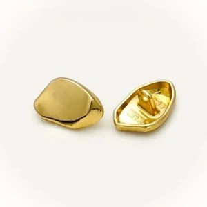 Гудзик Special shape LuxFabric на ніжці метал 15х10 мм 1 шт. Золотистий яскравий