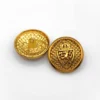 Гудзик Lion's crown LuxFabric на ніжці метал 18 мм 1 шт. Золотистий