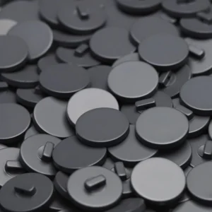 Гудзик Круглий LuxFabric на ніжці пластик 15 мм 1 шт. Графітовий
