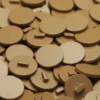 Пуговица Круглая LuxFabric на ножке пластик 15 мм 1 шт. Коричневый светлый