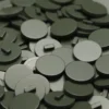Пуговица Круглая LuxFabric на ножке пластик 25 мм 1 шт. Зеленый темный