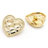Пуговица Quilted heart LuxFabric на ножке металл 25х25 мм 1 шт. Золотистый