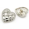 Гудзик Quilted heart LuxFabric на ніжці метал 20х20 мм 1 шт. Платина
