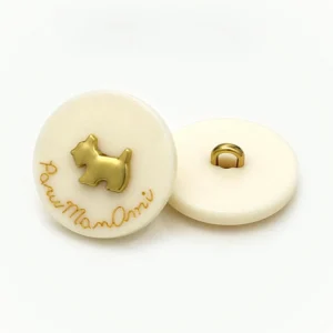 Гудзик Scotch Terrier LuxFabric на ніжці пластик 17 мм 1 шт. Айворі