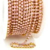 Стразовий ланцюг ss8 (2,5 мм) 1 м Rose gold