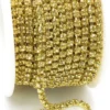 Стразовая цепь ss10 (2,8 мм) 1 м Jonquil gold