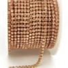 Стразовая цепь ss6 (2 мм) 1 м LCT Сhampagne Rose gold