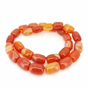 Сердолик бусины овальные из камня 14х10 мм +-40 см 28 шт.
