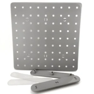 Панель органайзер доска Pegboard/Пегборд для рукоделия 27х27х1,5 см 1 шт. Серый
