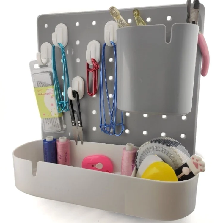 Стакан на органайзер подставка Pegboard/Пегборд для рукоделия 11х10х7 см 1 шт. Белый — изображение 4