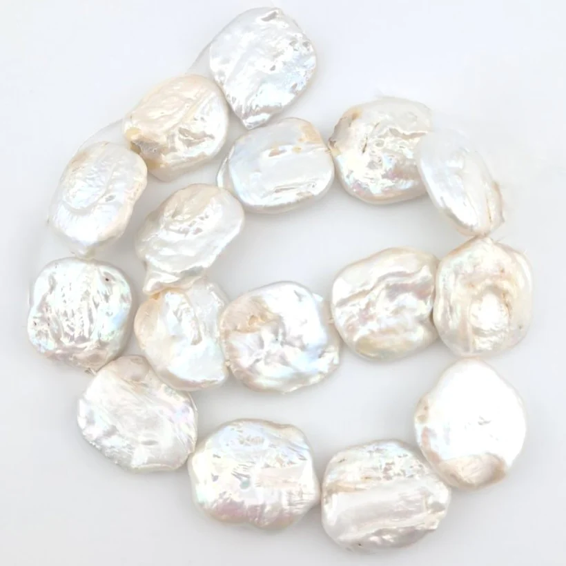 Жемчужины Soft Square Pearl 19-21 мм ± 37 см 16 шт. Серебряный