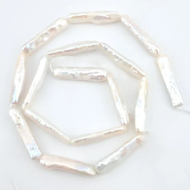 Жемчужины Pearl Wands 5-6 мм ±39 см 16 шт. Серебряный