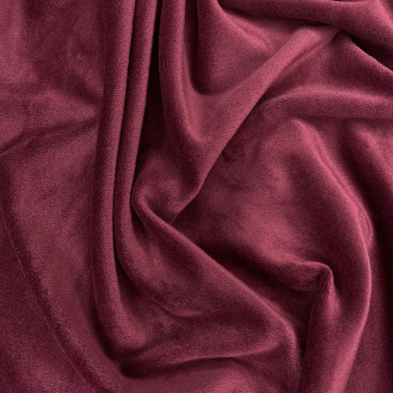 Тканина велюр стрейч LuxFabric 220 г/м² 1,50 м Бордовий темний