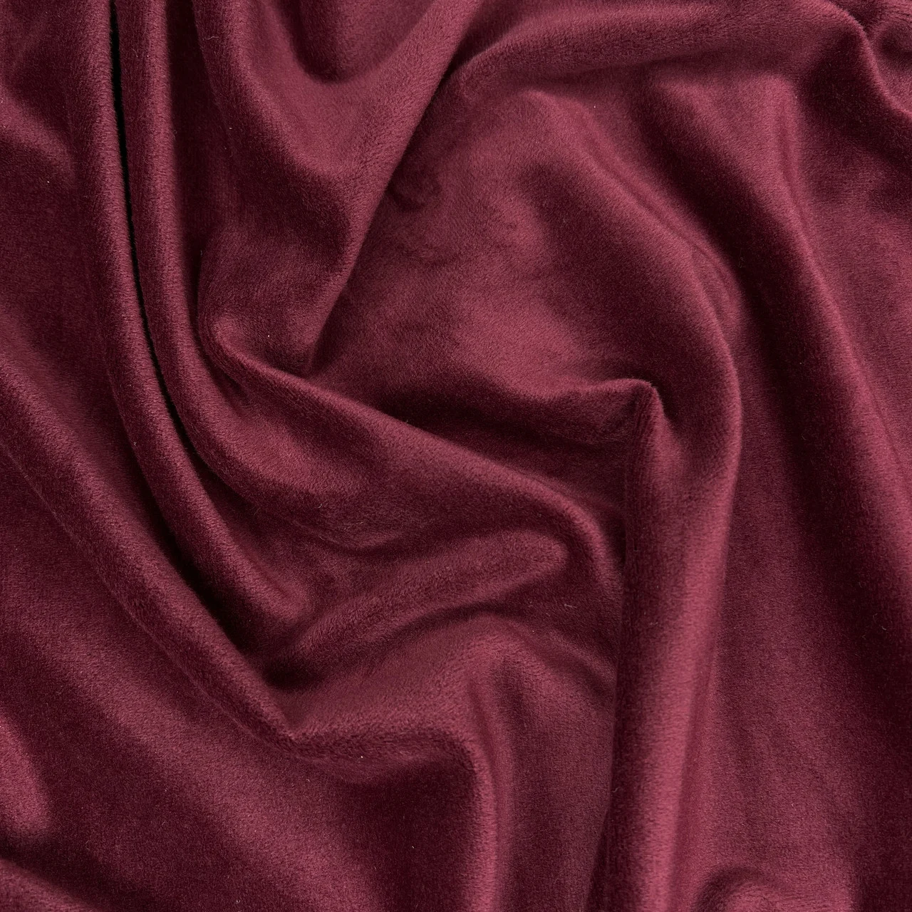 Тканина велюр стрейч LuxFabric 220 г/м² 1,50 м Бордовий темний - Зображення 2