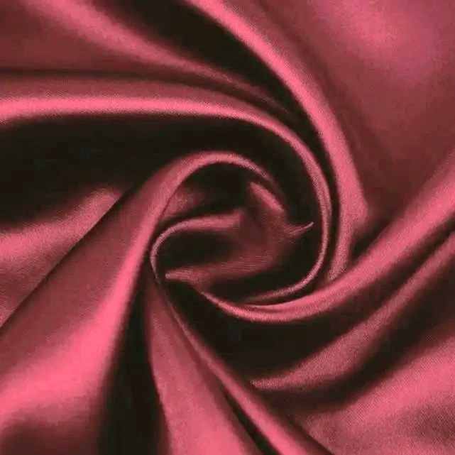 Тканина атлас LuxFabric 115 г/м² 1,5 м 1 м Бордовий