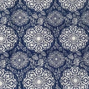 Ткань 55% лен 45% хлопок 180 г/м² 1,5 м 1 м принт Hydrangea blue and white