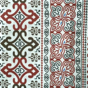 Ткань 55% лен 45% хлопок 180 г/м² 1,5 м 1 м принт Chinese knot