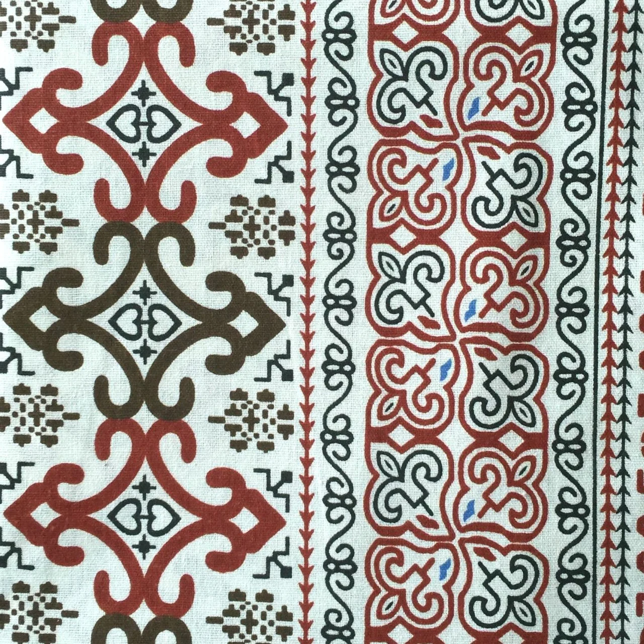Тканина 55% льон 45% бавовна 180 г/м2 1,5 м 1 м принт Chinese knot