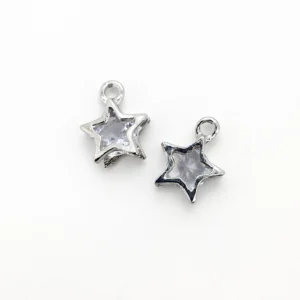 Подвеска металл Stardust Charm 10,5х13,5 мм 1 шт. Прозрачный