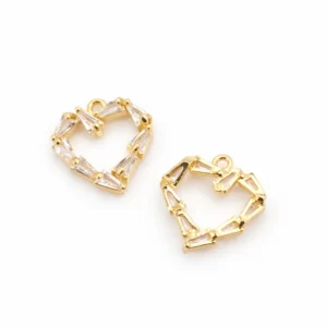Подвеска металл Ice Heart 12,5х13 мм 1 шт. Прозрачный