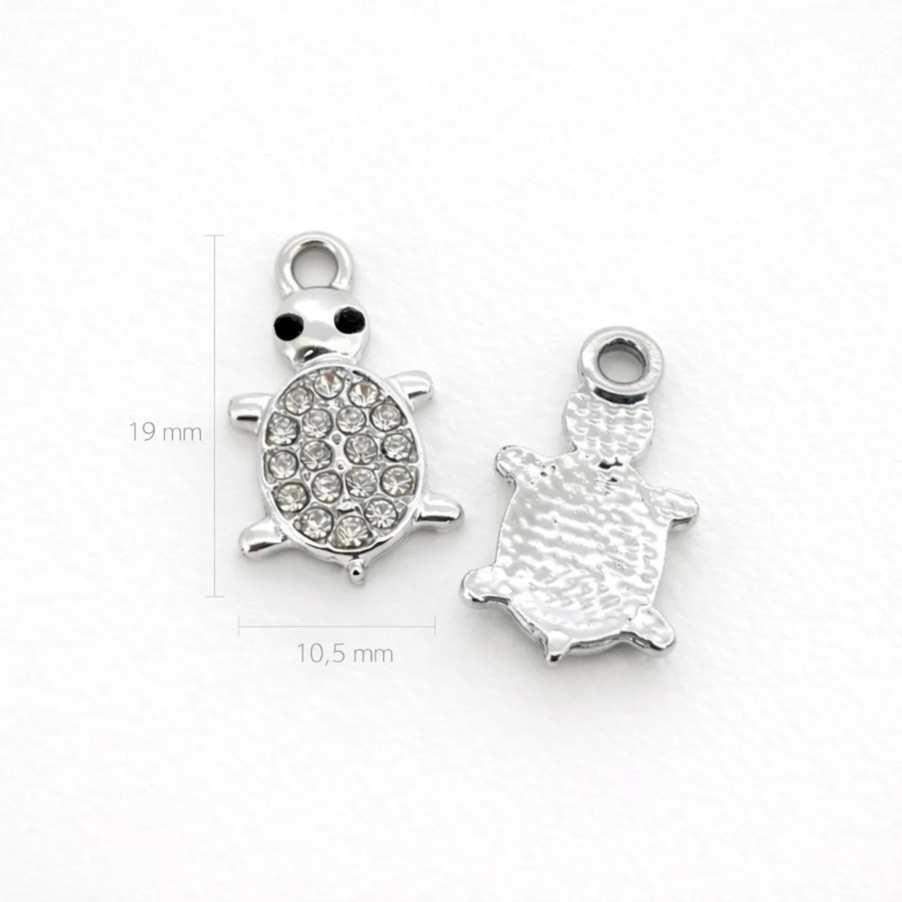 Підвіска метал Lucky Turtle 10,5х19 мм 1 шт. Срібний - Зображення 2
