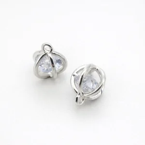 Подвеска металл Crystal Glow 7,5х9,5мм 1 шт. Серебристый