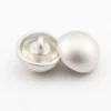 Пуговица Round Dome LuxFabric на ножке металл 12 мм 1 шт. Белый глянцевый