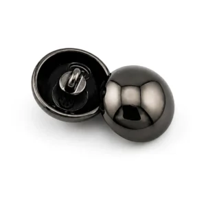 Гудзик Round Dome LuxFabric на ніжці метал 12 мм 1 шт. Чорний нікель