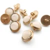 Пуговица Elegant Pearl LuxFabric на ножке металл 12 мм 1 шт. Белый перламутр