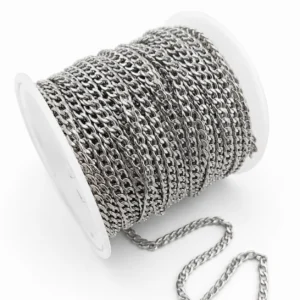 Цепь нержавеющая сталь LS Curb Chain 2,9х4,5х0,8 мм 1 м Платина