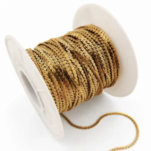 Цепь паяная нержавеющая сталь LS Rope Chain 1,5х0,65 мм 1 м Золотистый