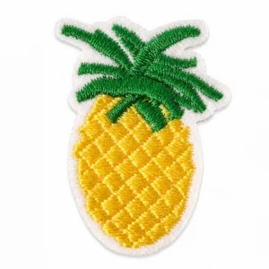 Термоаппликация Pineapple вышитая 3,5х2,6 см 1 шт. Желто-зеленый