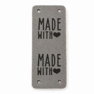 Аппликация ярлык Hand Made 5х2 см 1 шт. Серый
