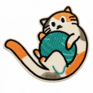 Термоаппликация Crafty Kitten вышитая 6,9х6 см 1 шт. Разные цвета