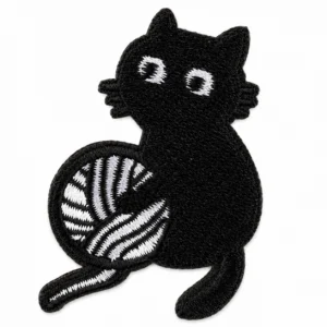 Термоаппликация Black Cat вышитая 5х3,5 см 1 шт. Черный