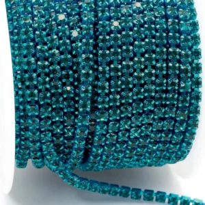 Стразовий ланцюг ss10 (2,8 мм) 1 м Blue zircon blue