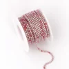 Стразовая цепь ss6 (2 мм) 1 м Rose АВ light pink