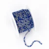 Стразовая цепь ss6 (2 мм) 1 м Sapphire AB Blue