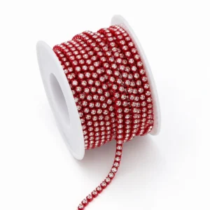 Стразовий ланцюг ss8 (2,5 мм) 1 м Crystal Red