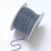 Стразовий ланцюг ss6 (2 мм) 1 м Light Sapphire silver