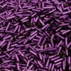 Бісер стеклярус блискучий непрозорий 6 мм 25 г Фіолетовий