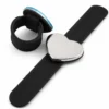 Браслет магнітний 24х3 см платформа Серце 6х4,8 см Чорний