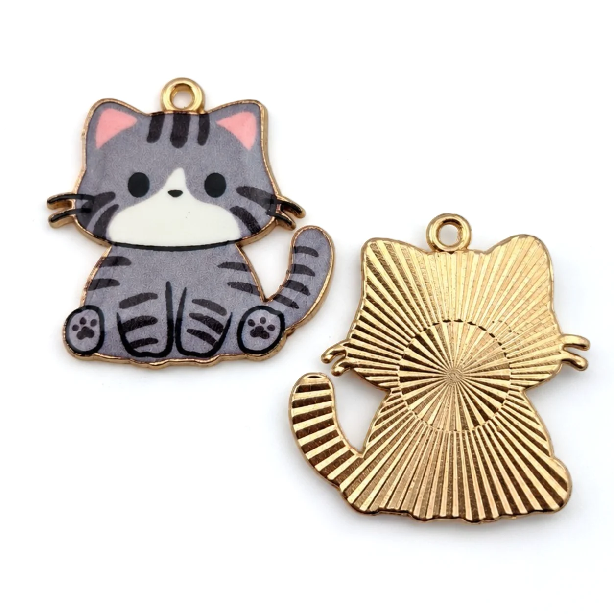 Подвеска металл Lovely Kitty 23,7х23 мм 1 шт. Серый
