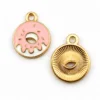 Підвіска метал Sweet Donut 18,5х14,8 мм 1 шт. Рожево-білий