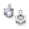 Подвеска металл Crystal Charm 12х8,6 мм 1 шт. Серебро