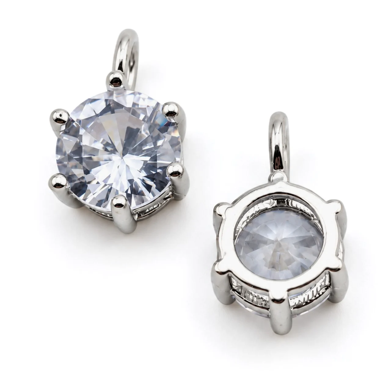 Подвеска металл Brilliant Crystal 14,3х8,5 1 шт. Серебро