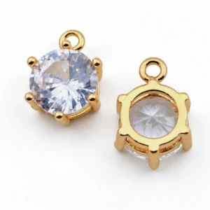 Підвіска метал Crystal Charm 12х8,6 мм 1 шт. Золотистий