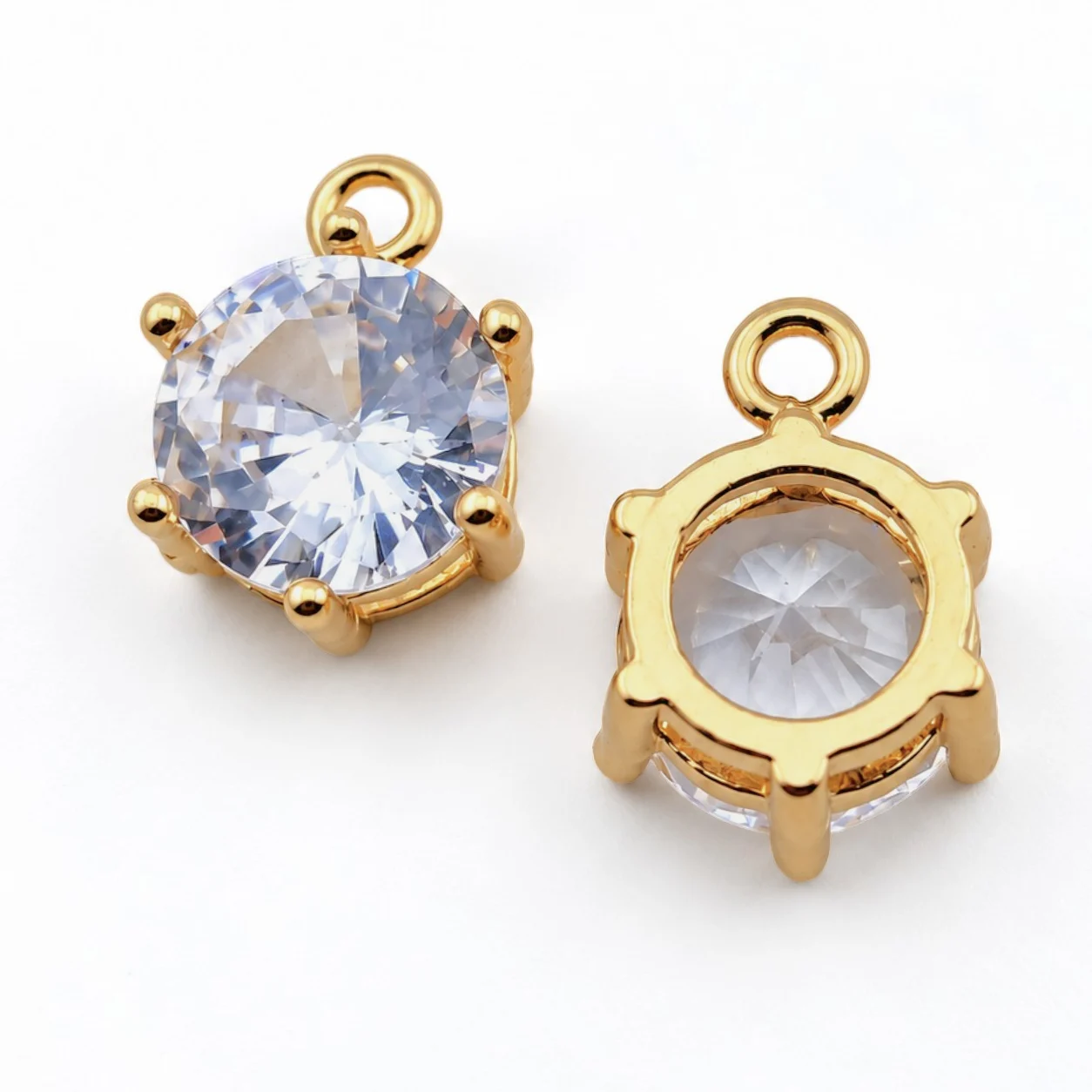 Подвеска металл Crystal Charm 12х8,6 мм 1 шт. Золотистый